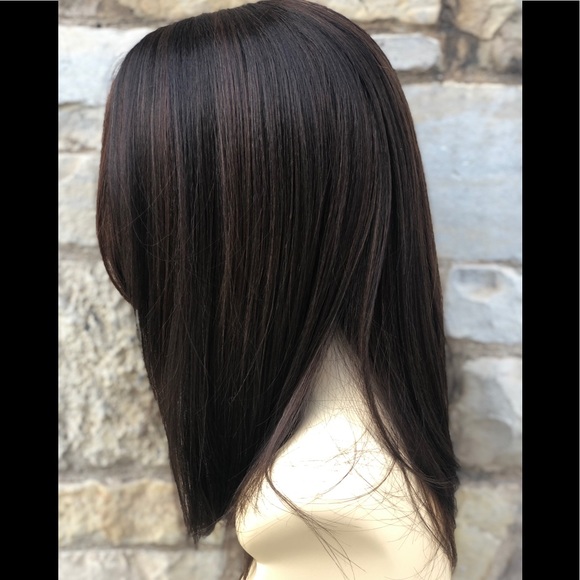 Cute SidePart Bob Wig Short Brown highlights Wig - Picture 8 of 8